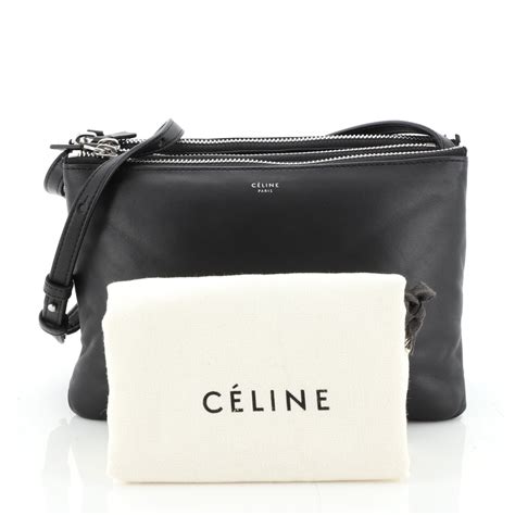 celine trio bag leather type|Celine small trio crossbody bag.